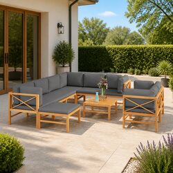 Perfect Fit for Outdoor Relaxation: 10 Piece Lounge Set