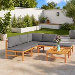 Practical 6-Piece Outdoor Lounge Set for Your Garden