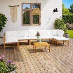 Practical 8 Piece Lounge Set for Outdoor Comfort