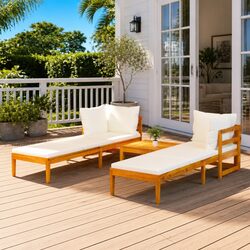 Practical 3 Piece Lounge Set for Your Outdoor Enjoyment