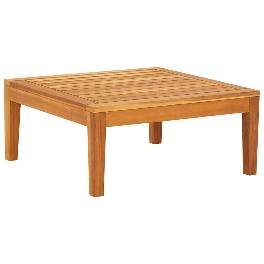 Garden Lounge Set 3 Piece Outdoor Patio Furniture Acacia Wood Cream Cushions