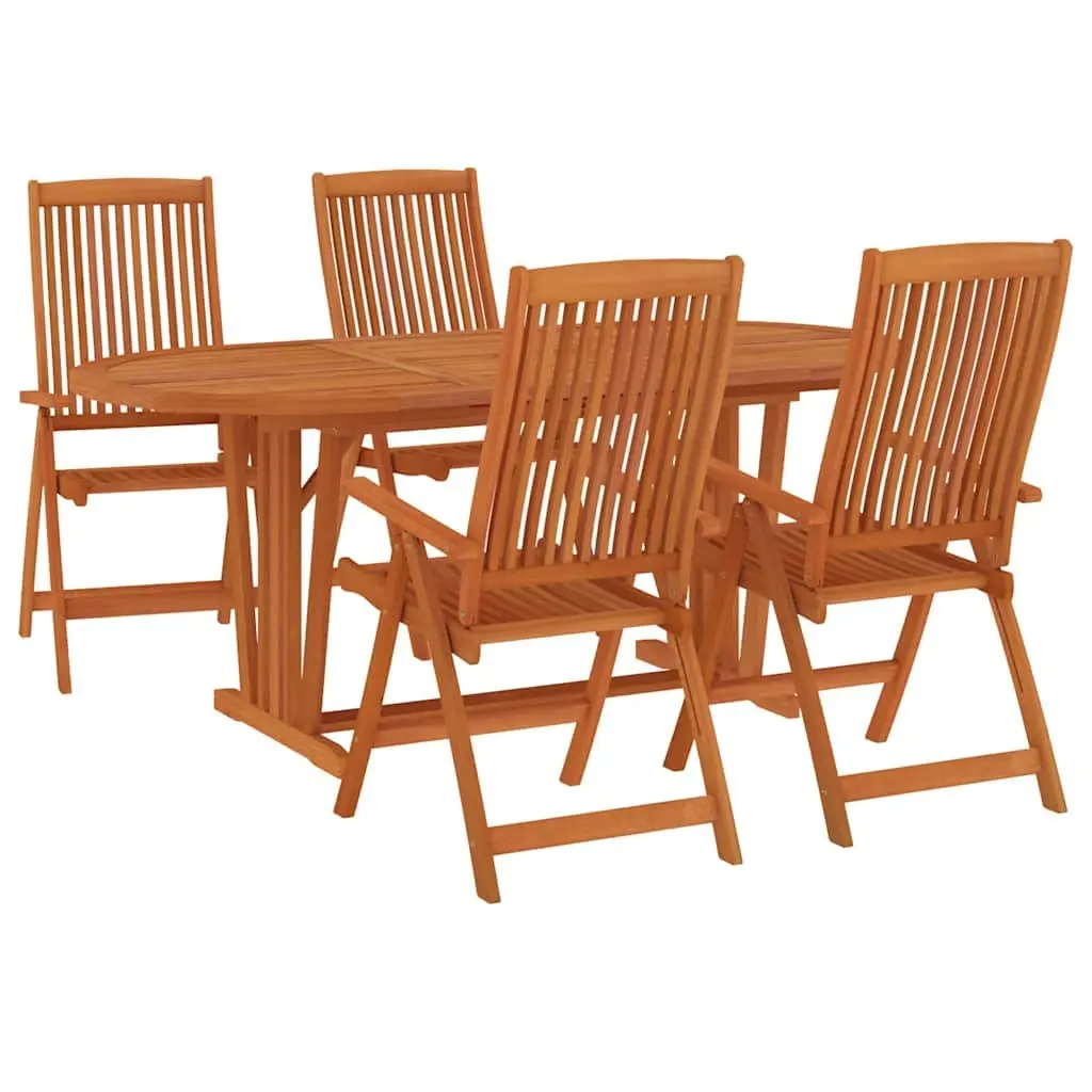 Garden Dining Set 5 Piece Outdoor Patio Furniture Extendable Table Reclining