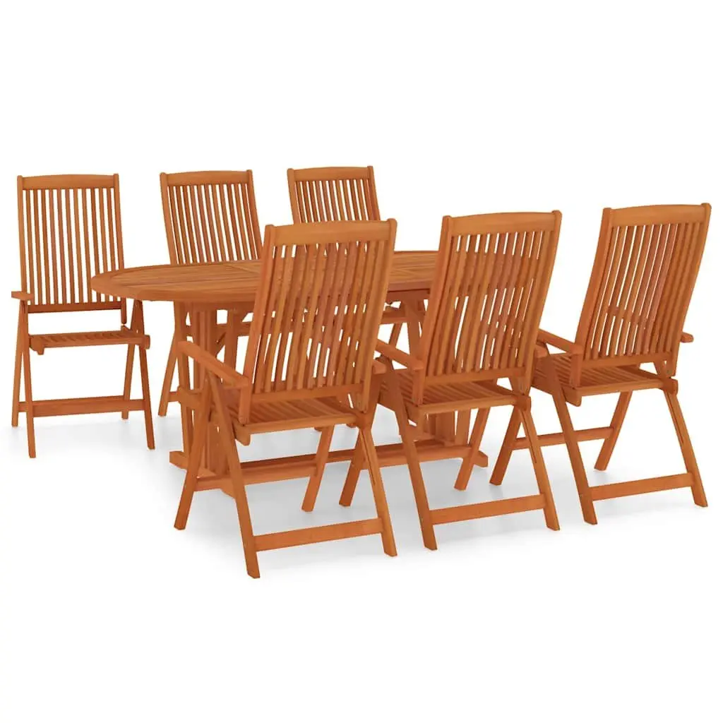 Garden Dining Set 7 Piece Outdoor Patio Furniture Extendable Table Reclining