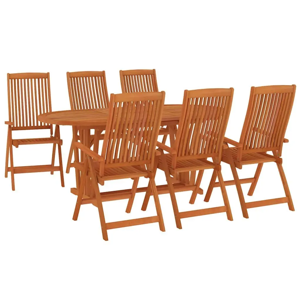 Garden Dining Set 7 Piece Outdoor Patio Furniture Extendable Table Reclining