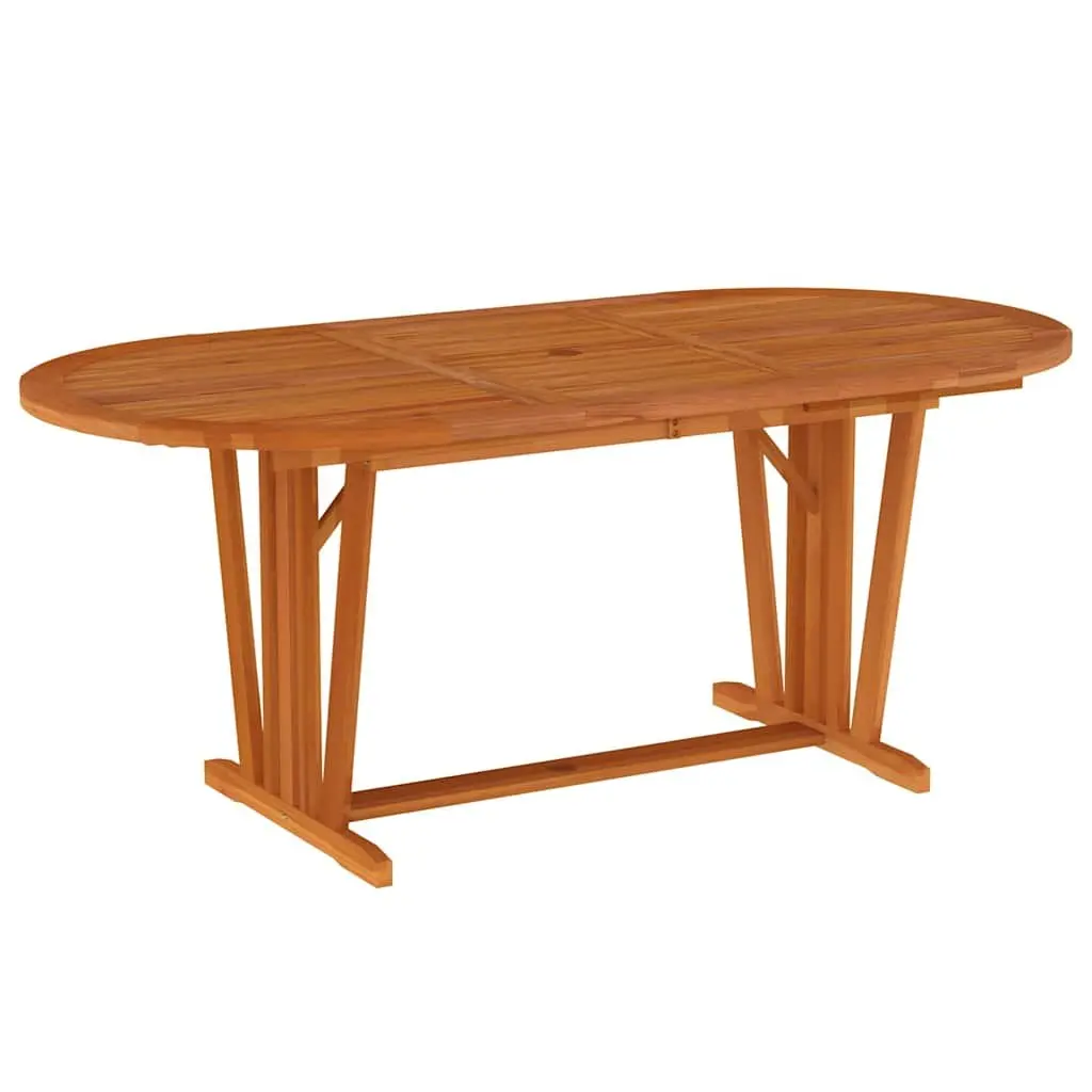 Garden Dining Set 7 Piece Outdoor Furniture Table Chairs Eucalyptus Wood Brown