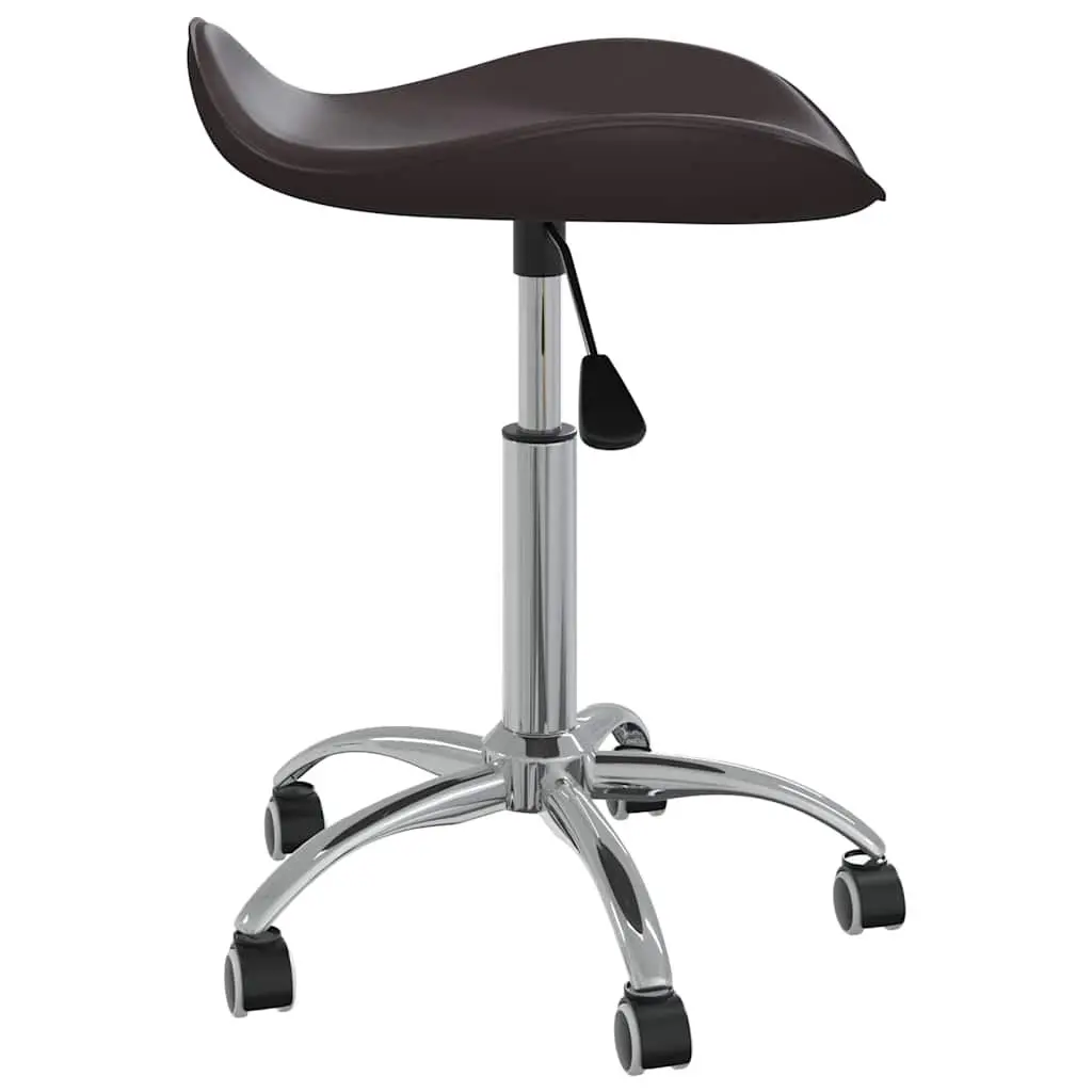 Office Chair Brown Faux Leather Swivel Computer Desk Chair Height Adjustable