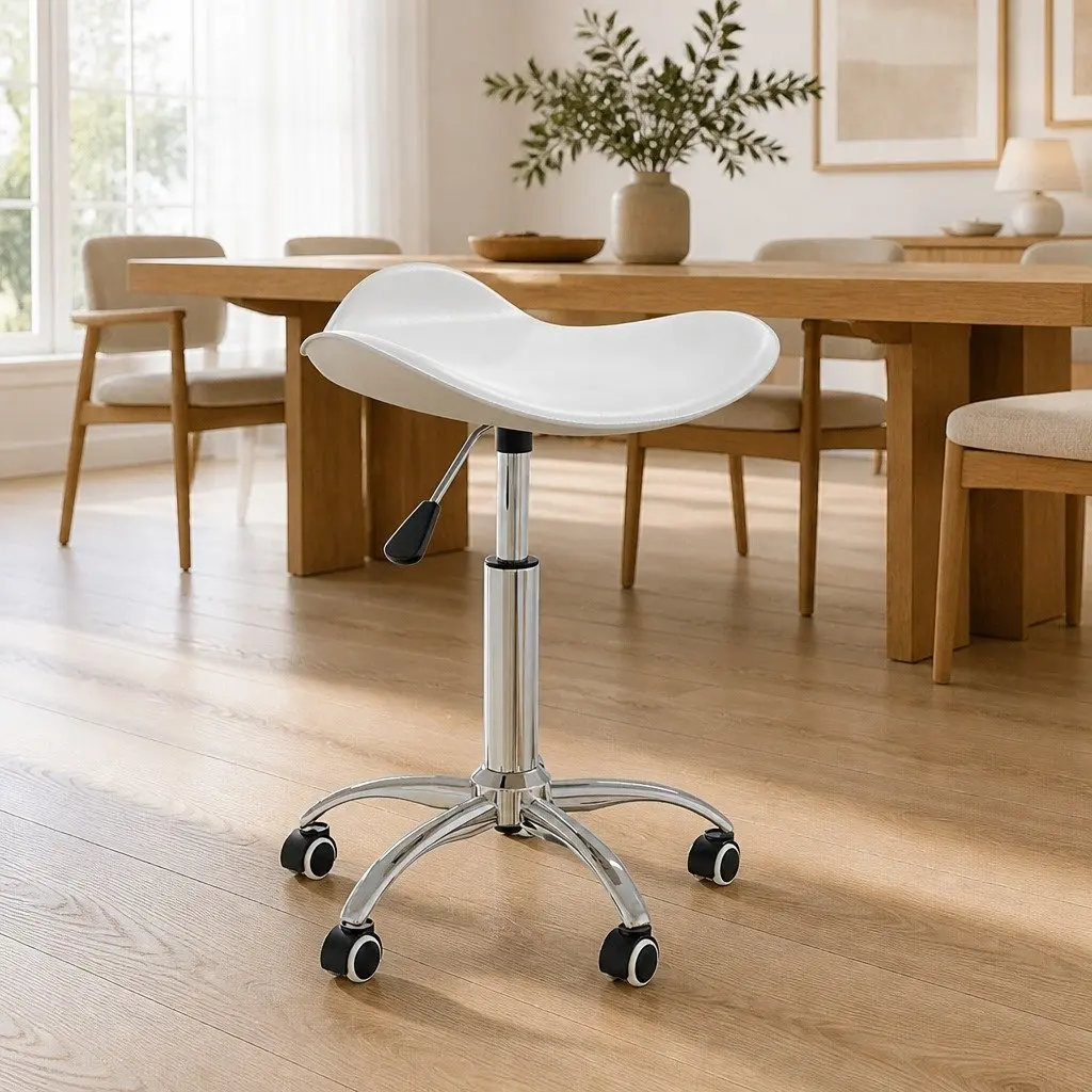 White Swivel Dining Chair for Home Use