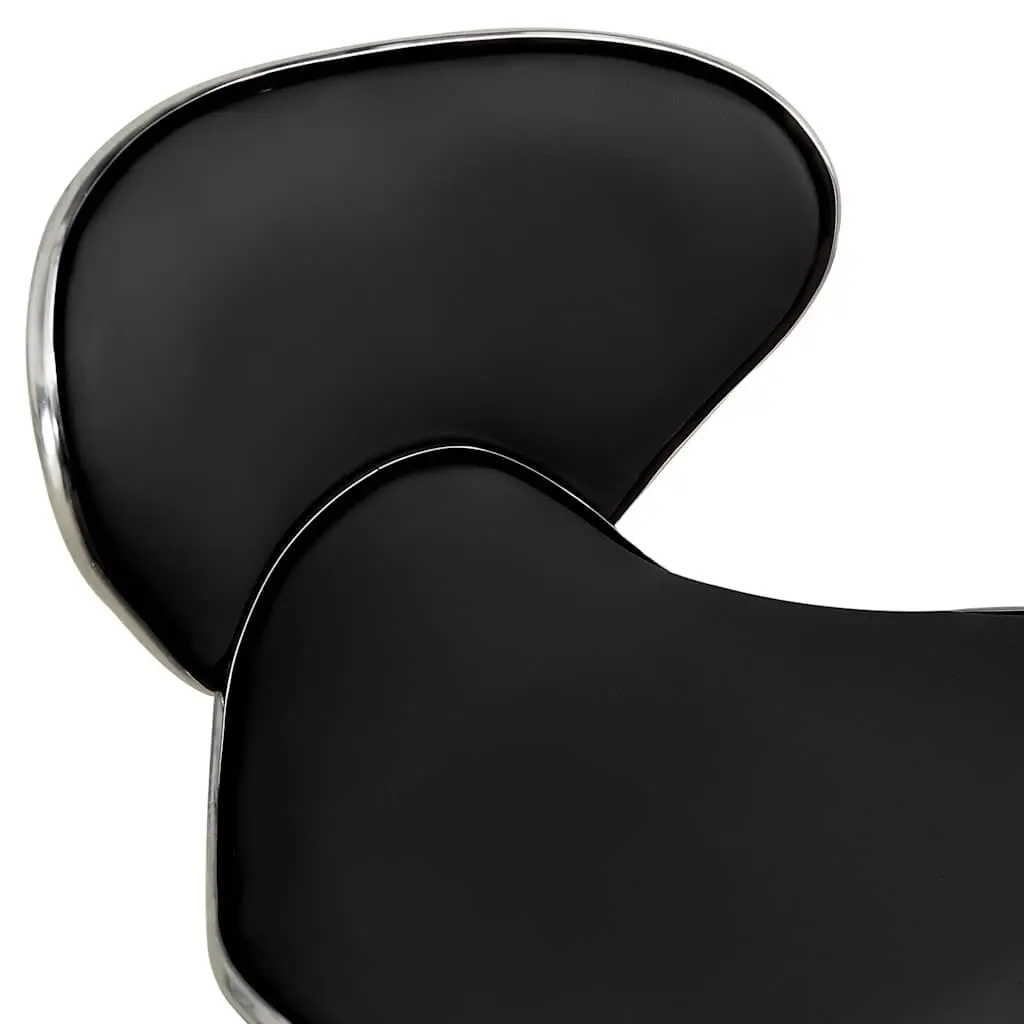 Office Chair Faux Leather Height Adjustable Swivel Black
