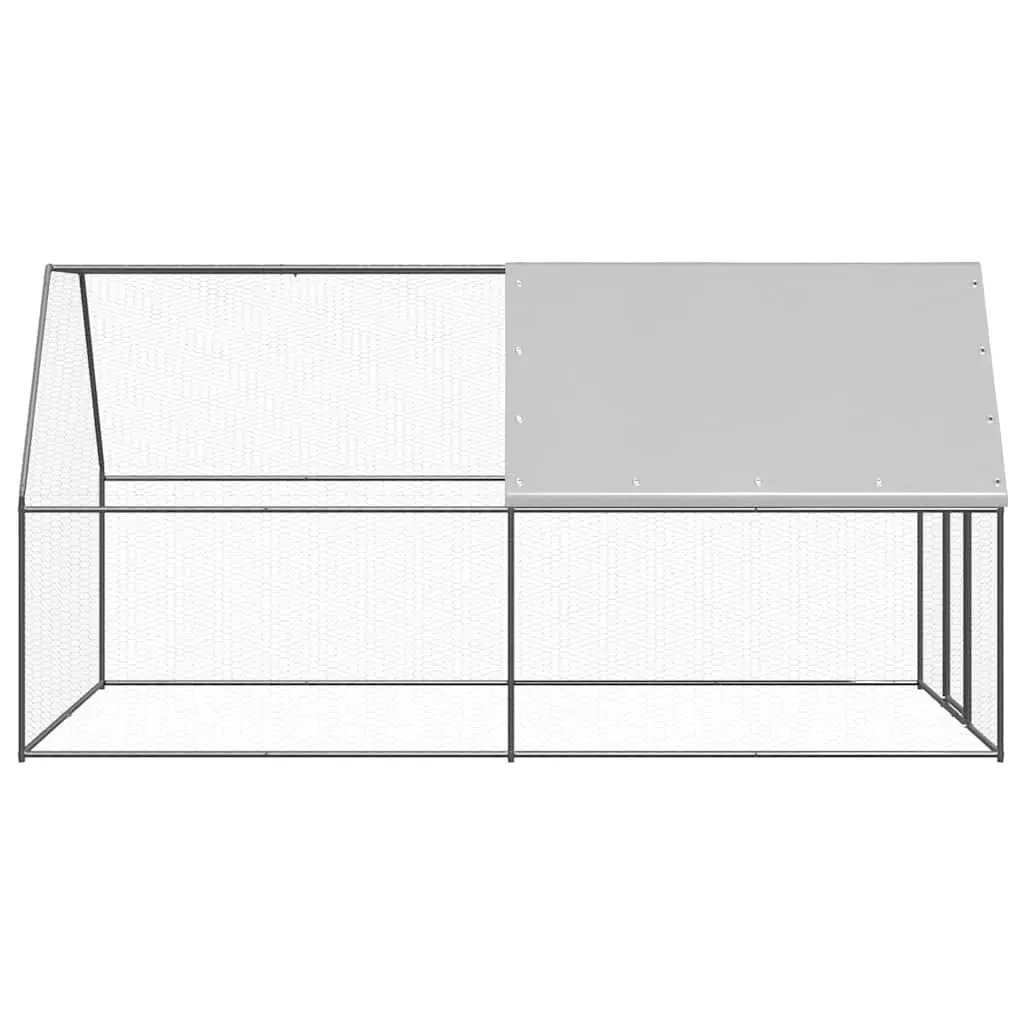 Outdoor Chicken Cage 2x4x2 m Galvanised Steel Coop Run Hen House Aviary