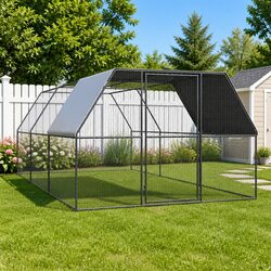 Outdoor Chicken Cage 3x6x2 m Small Animal Enclosure Run Aviary Galvanised Steel