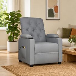 Practical Grey Massage Chair with Electric Lift Function