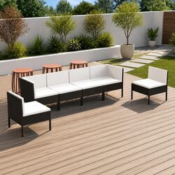 Practical 6-Piece Garden Lounge Set for Outdoor Living