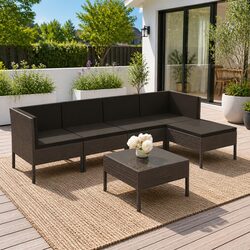 Practical 6 Piece Garden Lounge Set Designed for Outdoor Use