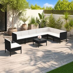 Practical 9 Piece Garden Lounge Set for Any Outdoor Space