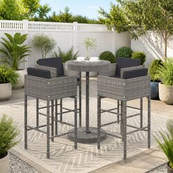 Functional 5 Piece Garden Bar Set for Outdoor Entertaining