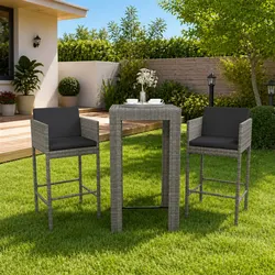 Grey Outdoor Bar Set for Home Use