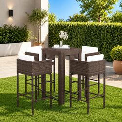 5 Piece Garden Bar Set for Outdoor Use