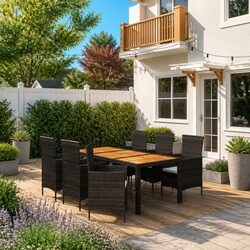 7 Piece Garden Dining Set - Practical Outdoor Furniture