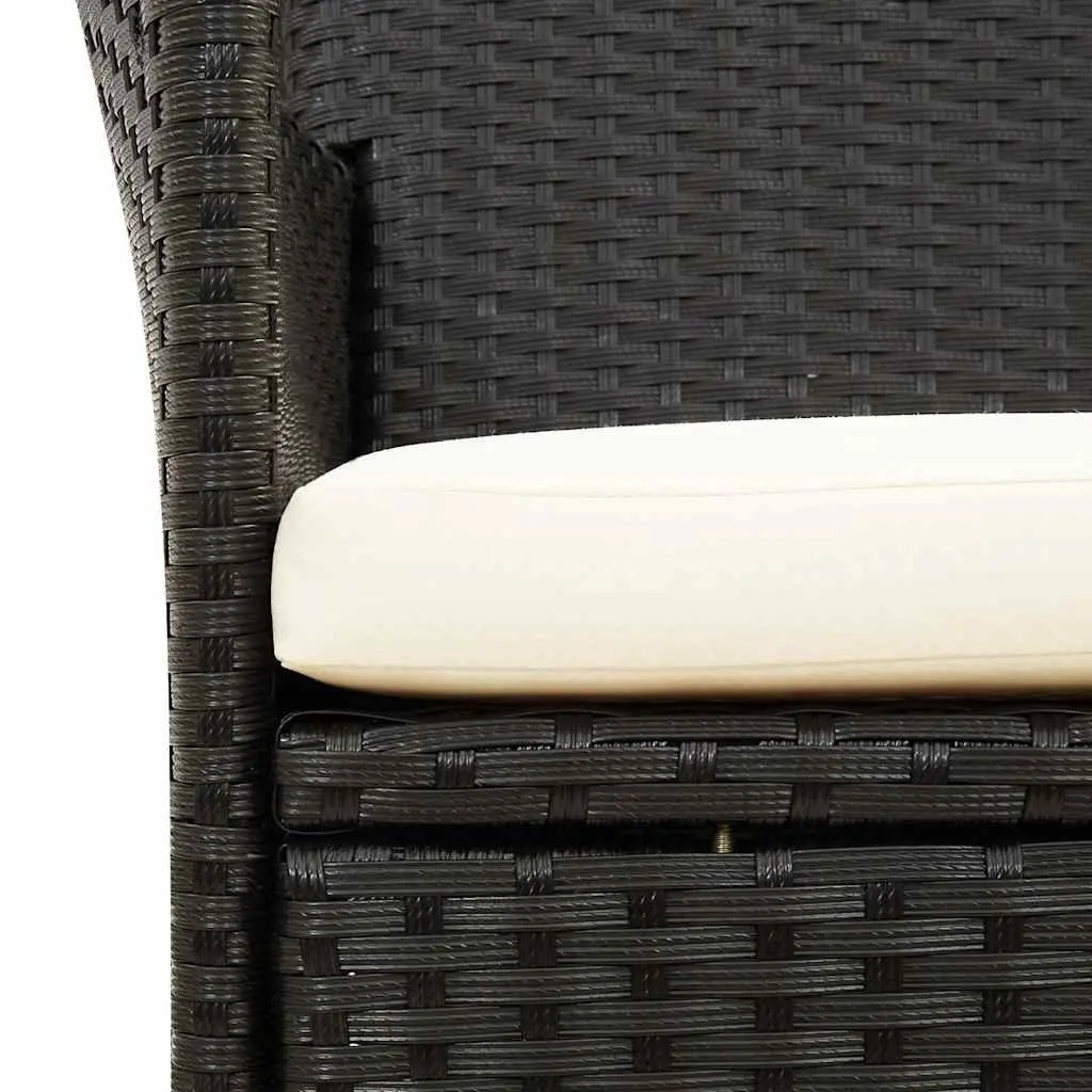 Outdoor Dining Set 5 Piece Garden Furniture Poly Rattan Table Chairs Cushions