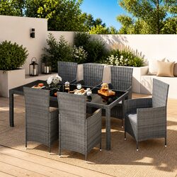 Practical 7 Piece Dining Set for Your Outdoor Gatherings