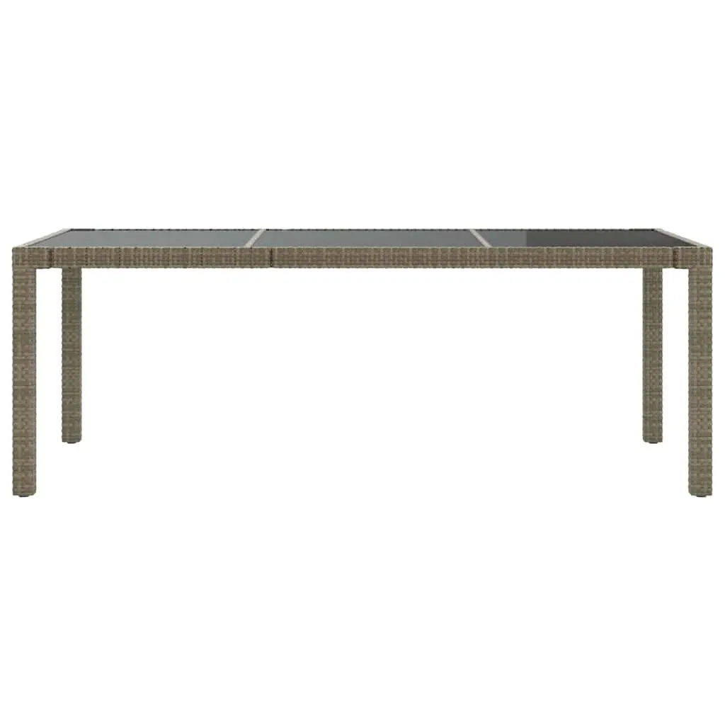 Outdoor Dining Set 7 Piece Grey PE Rattan with Cushions