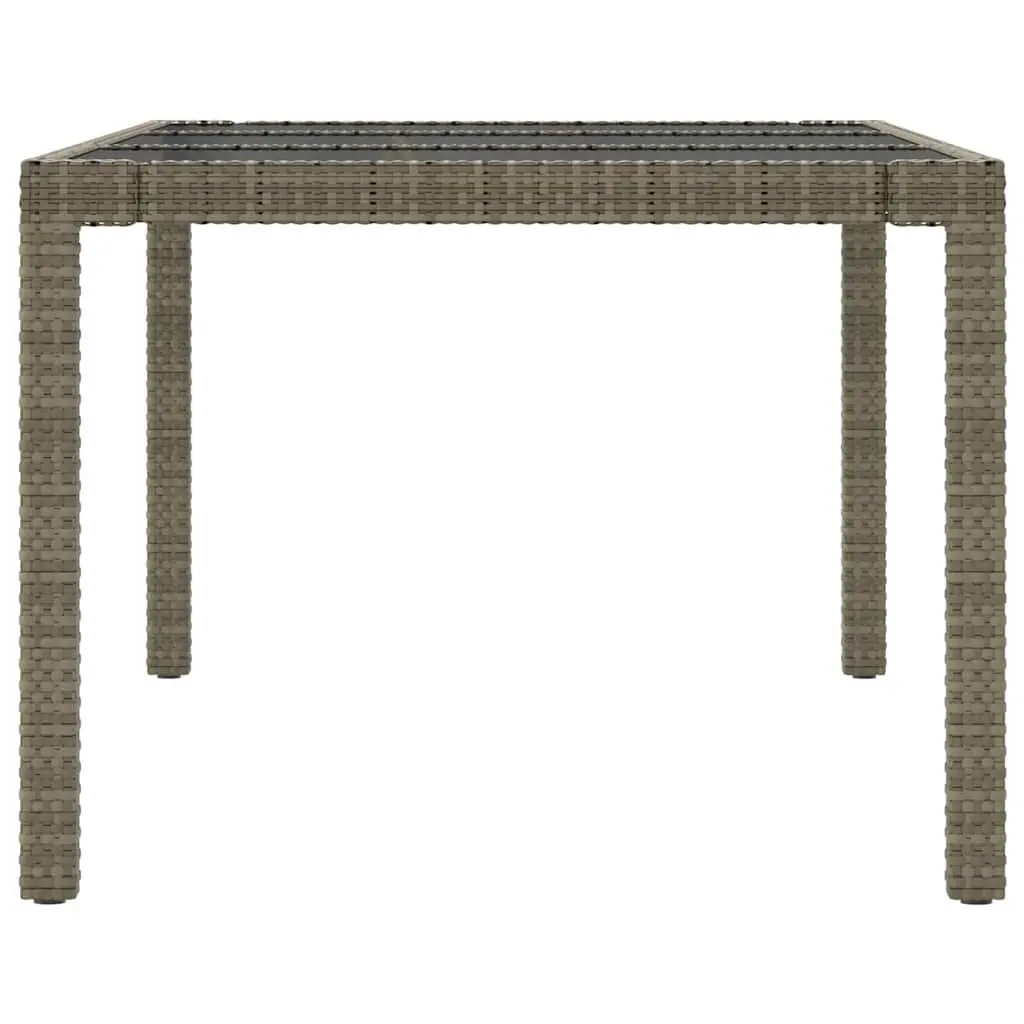 Outdoor Dining Set 7 Piece Grey PE Rattan with Cushions