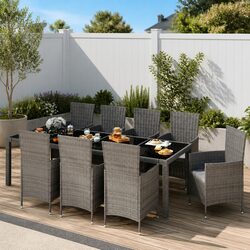 Ideal 9-Piece Dining Set for Your Patio or Garden Use