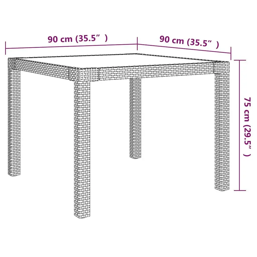Outdoor Dining Set 5 Piece Powder Coated Steel Weather Resistant PE Rattan Beige Garden Furniture Patio Table Chairs