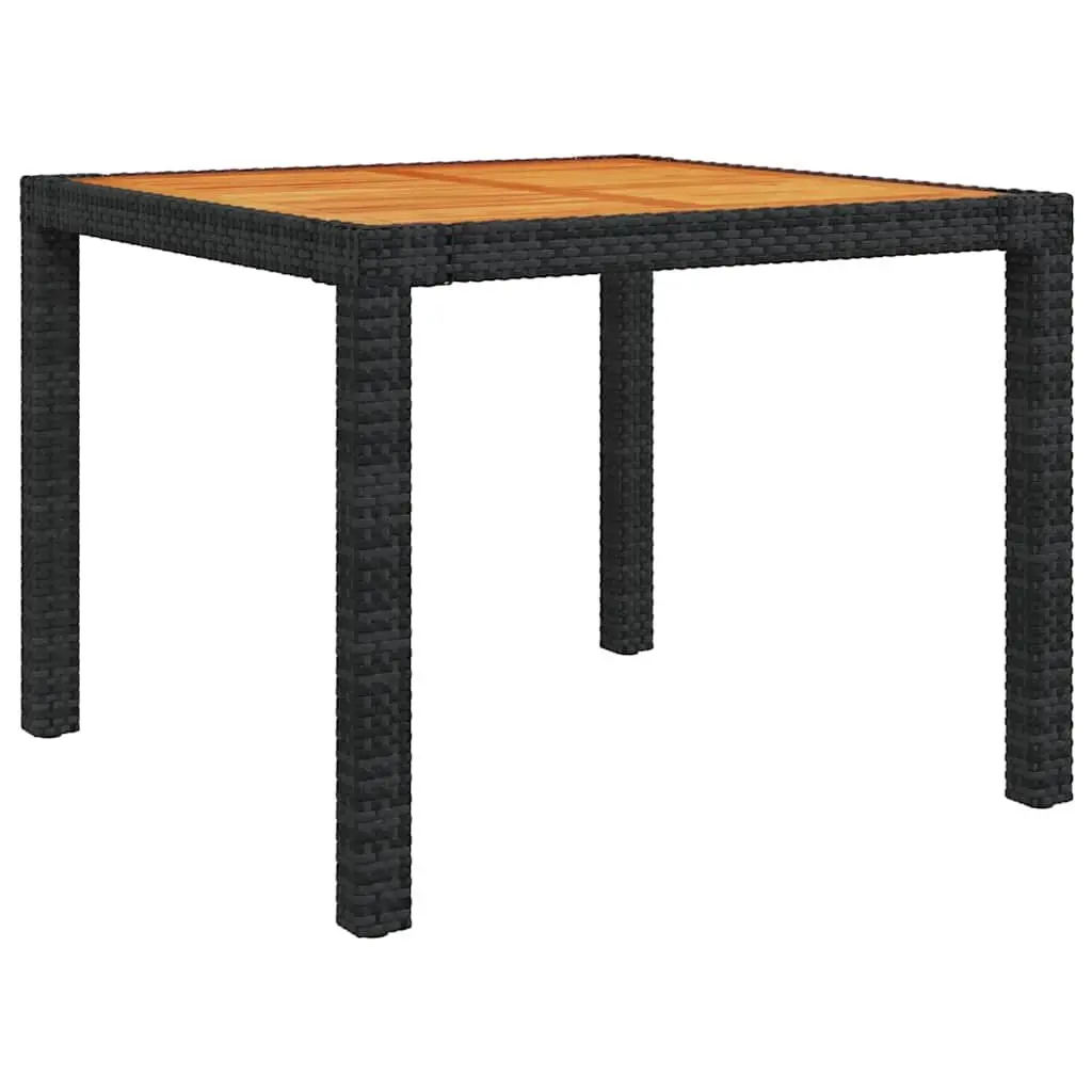 Outdoor Dining Set 3 Piece Steel PE Rattan Black Garden Furniture with Cushions
