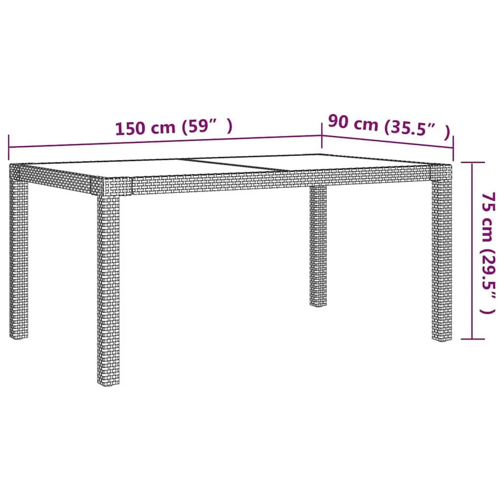 Outdoor Dining Set 5 Piece Black PE Rattan Garden Furniture with Cushions