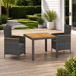 3 Piece Outdoor Dining Set for Garden and Patio Use