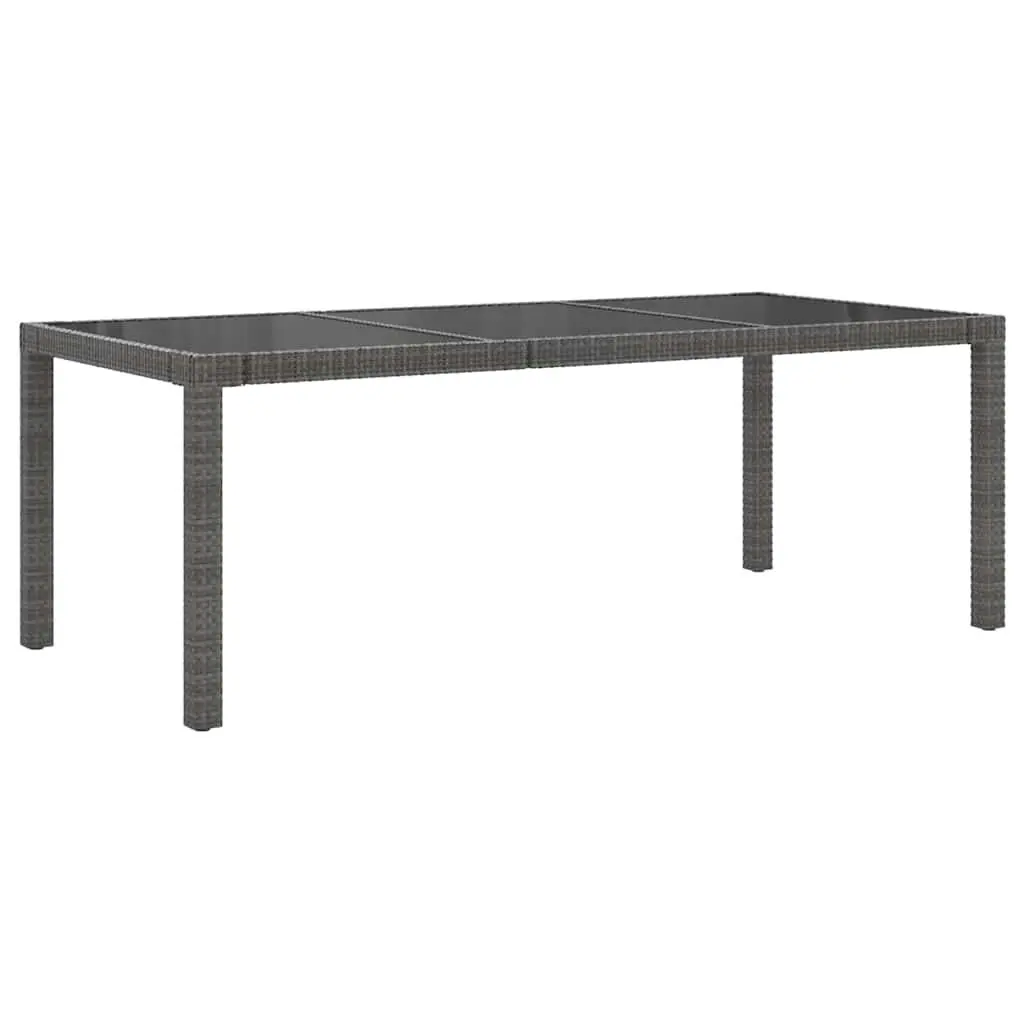 Outdoor Dining Set 7 Piece Weather-Resistant PE Rattan Powder-Coated Steel Grey