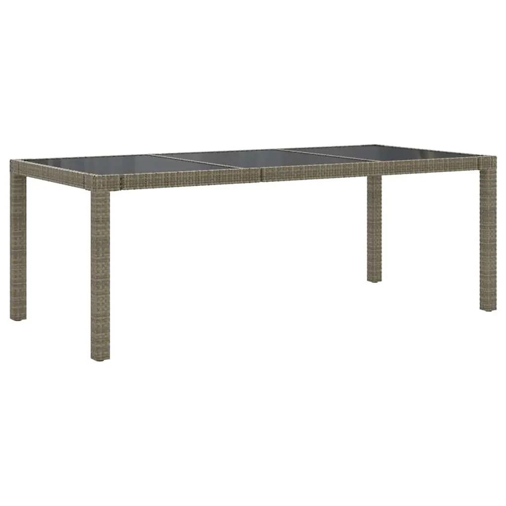 Outdoor Dining Set 9 Piece Grey PE Rattan with Cushions