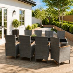Functional 9-Piece Outdoor Dining Set for Any Patio
