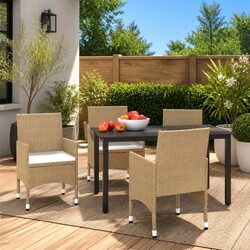 5 Piece Lightweight Outdoor Patio Set with Cushions