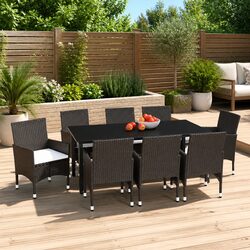 Practical 9 Piece Patio Dining Set for Everyday Use