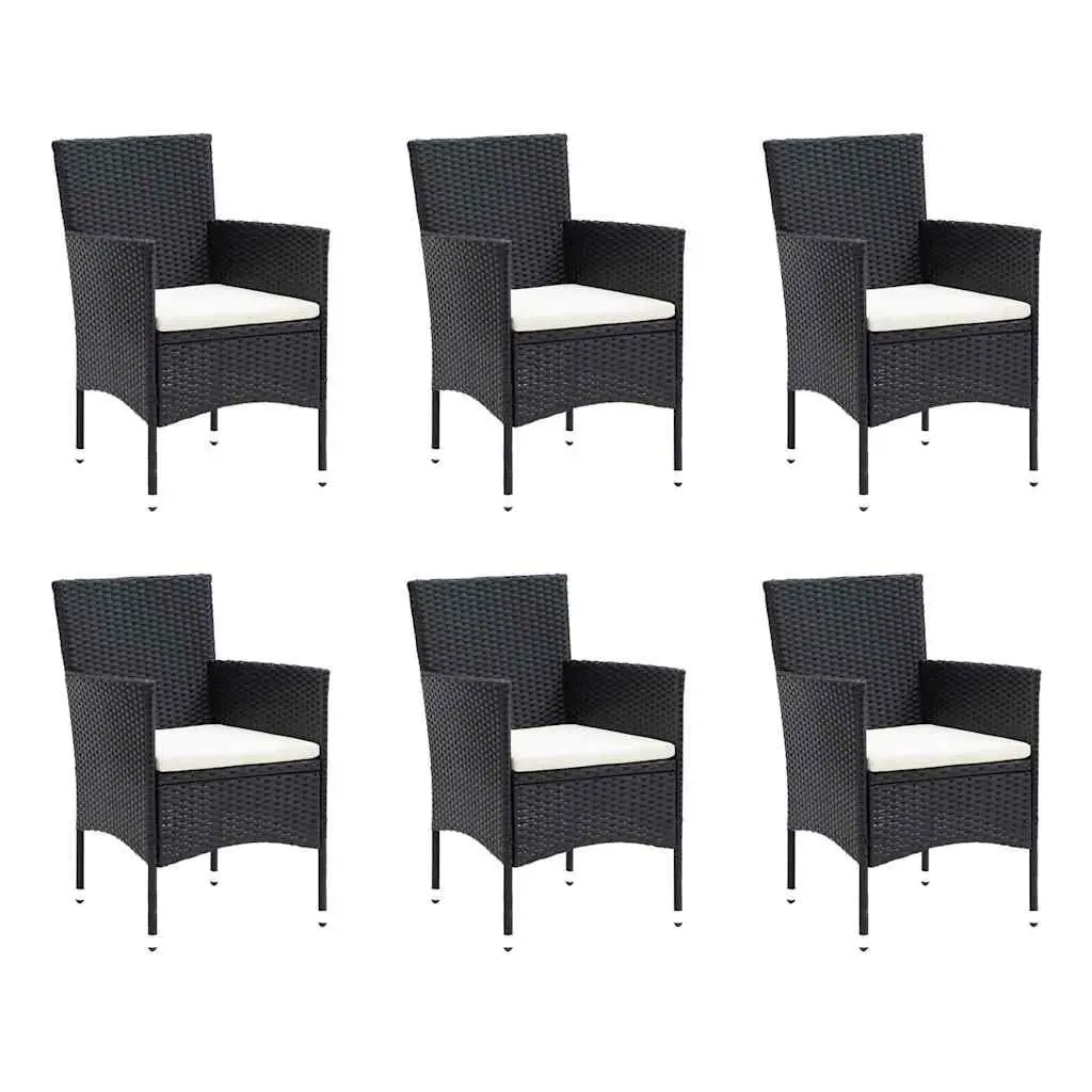 Garden Dining Set 9 Piece Outdoor Patio Furniture Poly Rattan Black Chairs Table