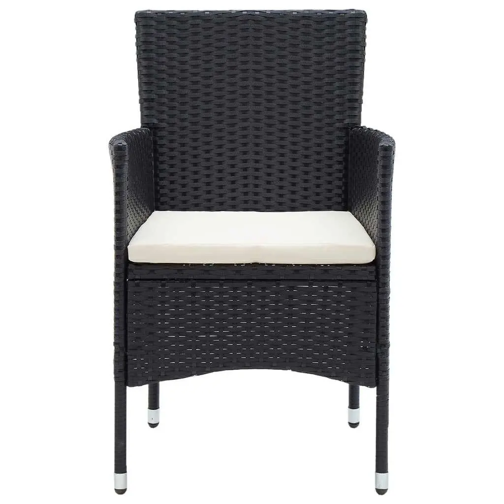 Garden Dining Set 9 Piece Outdoor Patio Furniture Poly Rattan Black Chairs Table