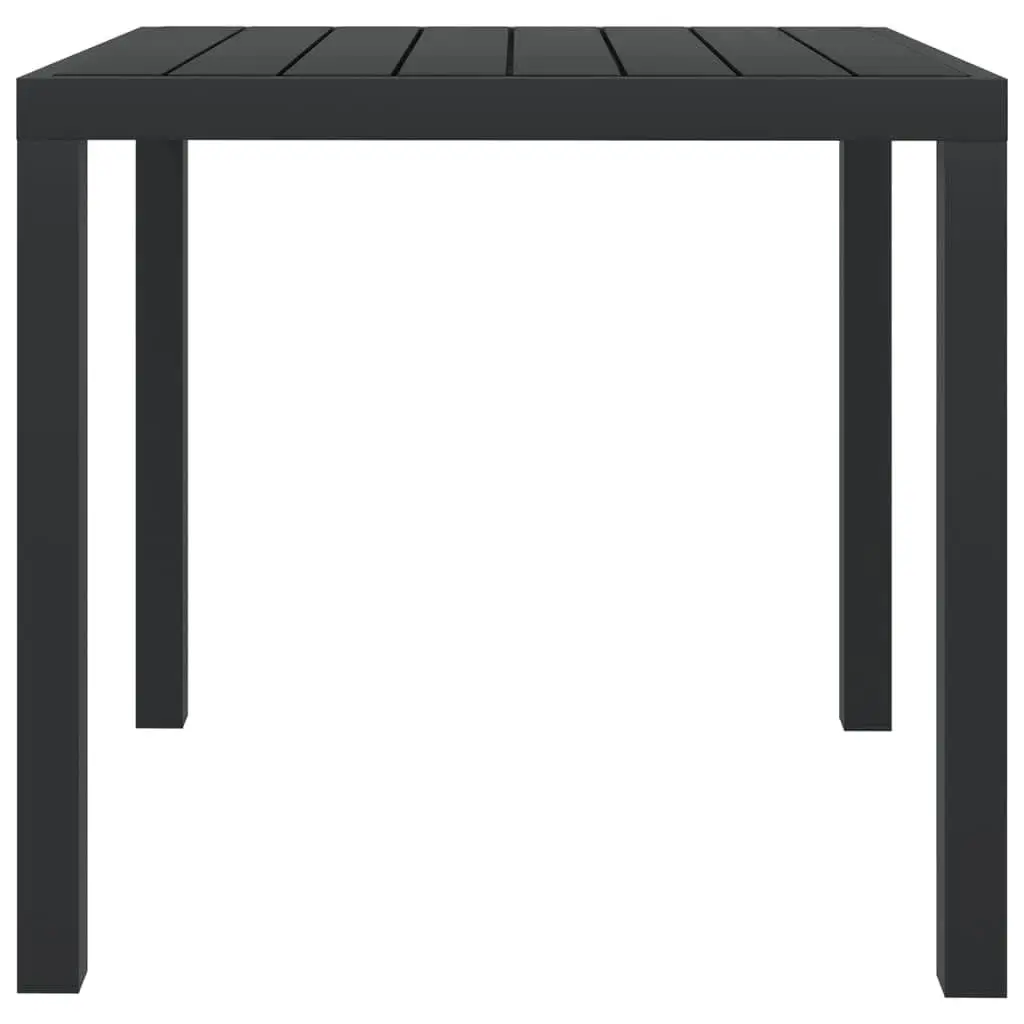 Outdoor Dining Set 5 Piece Black PE Rattan Furniture Table with Cushions