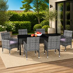 Practical 7 Piece Dining Set for Outdoor Enjoyment