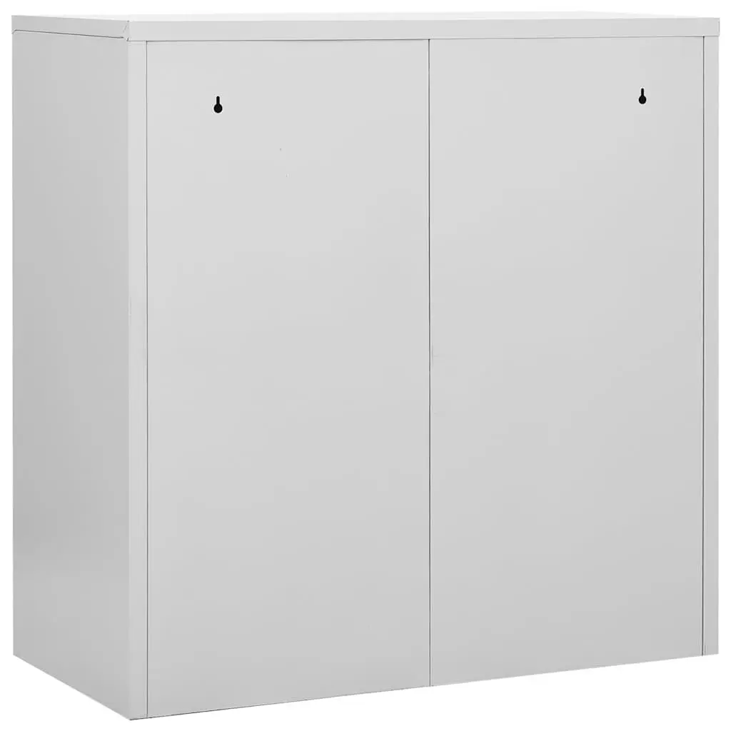 Locker Cabinet Set Steel 5 Piece Lockable Storage Organiser Light Grey and Blue