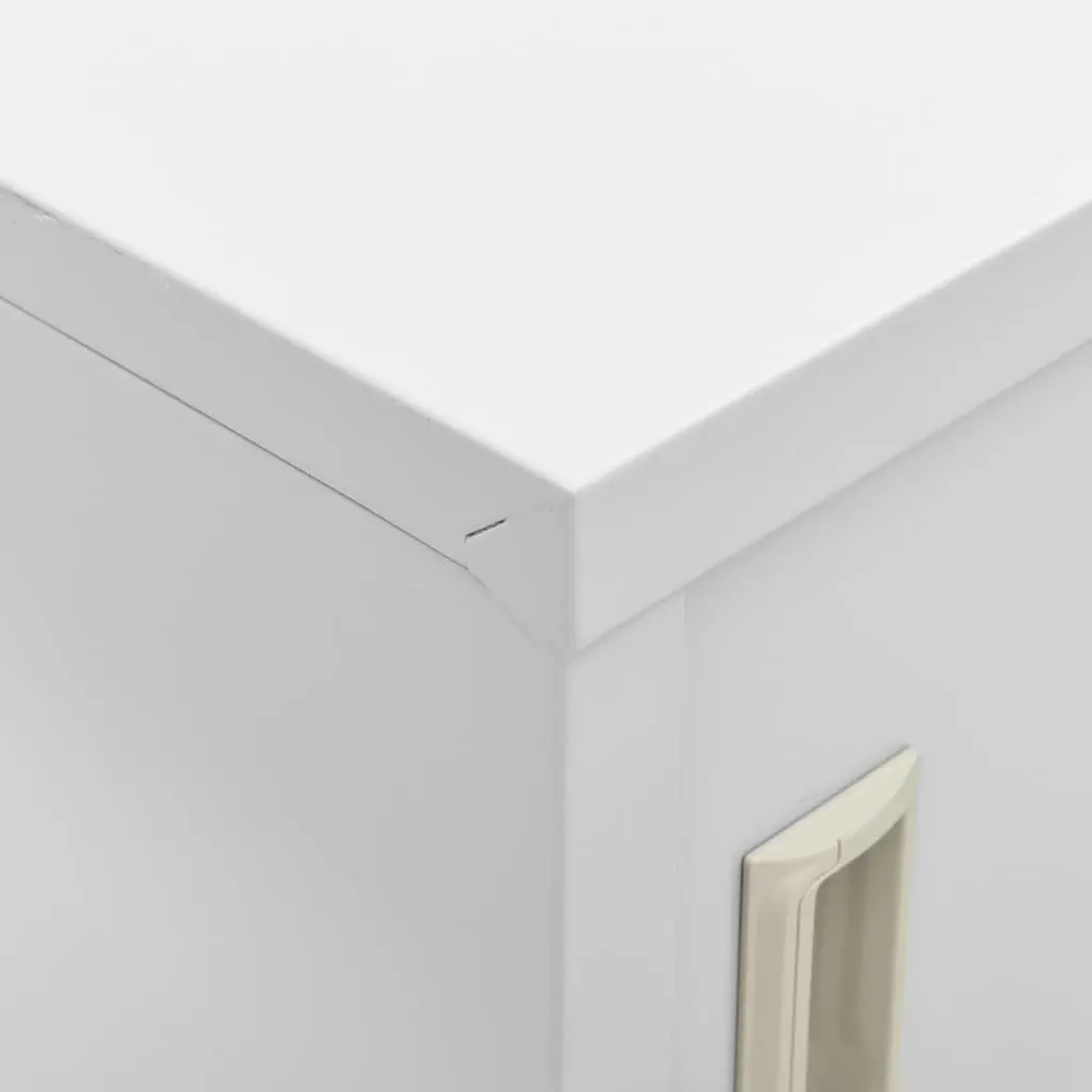 Steel Locker Cabinet Storage Grey 2 Piece Office Cupboard Organiser with Locks