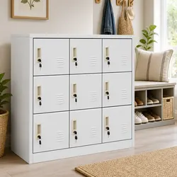 5 Grey Steel Locker Cabinets for Home and Office Use