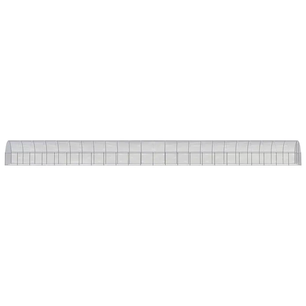 Outdoor Chicken Coop Run Galvanised Steel 3 x 24 x 2 m Silver