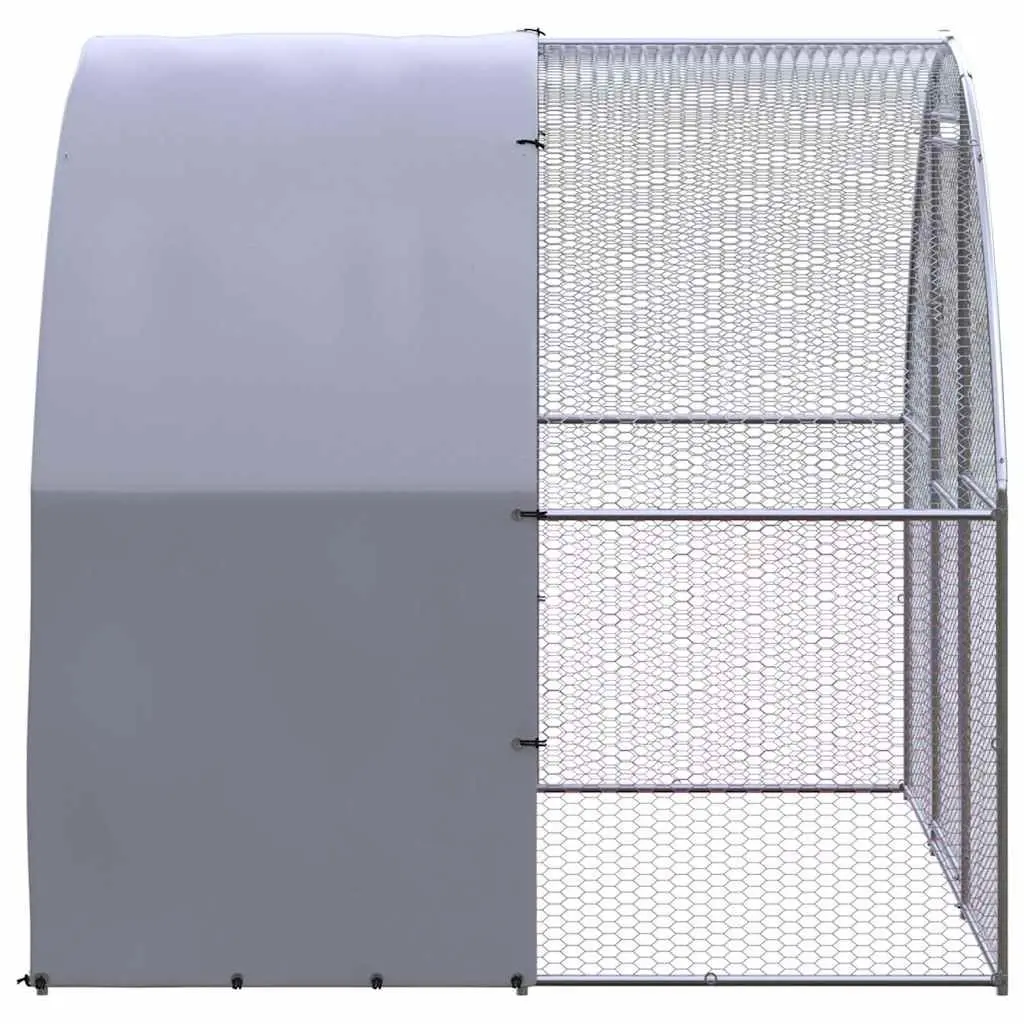 Outdoor Chicken Coop 3x2x2 m Galvanised Steel Poultry Run Enclosure Hutch