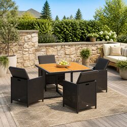 Practical 5-Piece Dining Set for Garden Enjoyment