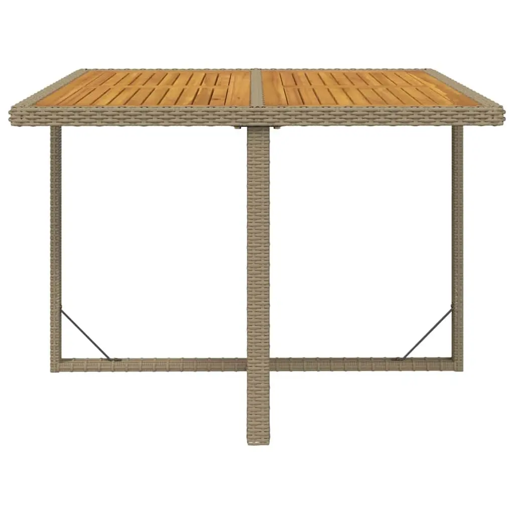 Outdoor Dining Set 5 Piece Beige PE Rattan Patio Furniture with Cushions Weather Resistant Construction