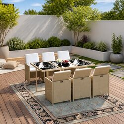 Functional 7 Piece Garden Dining Set for Any Outdoor Occasion