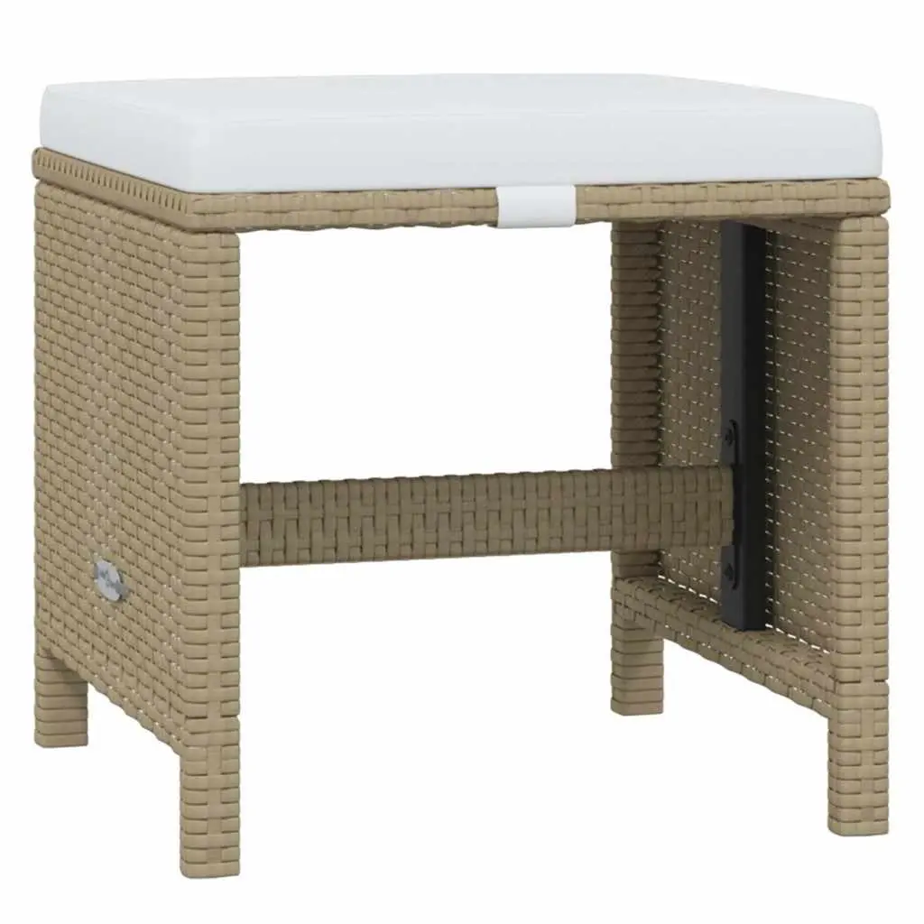 Garden Dining Set PE Rattan 11 Piece Outdoor Furniture Powder Coated Steel Beige Patio Table