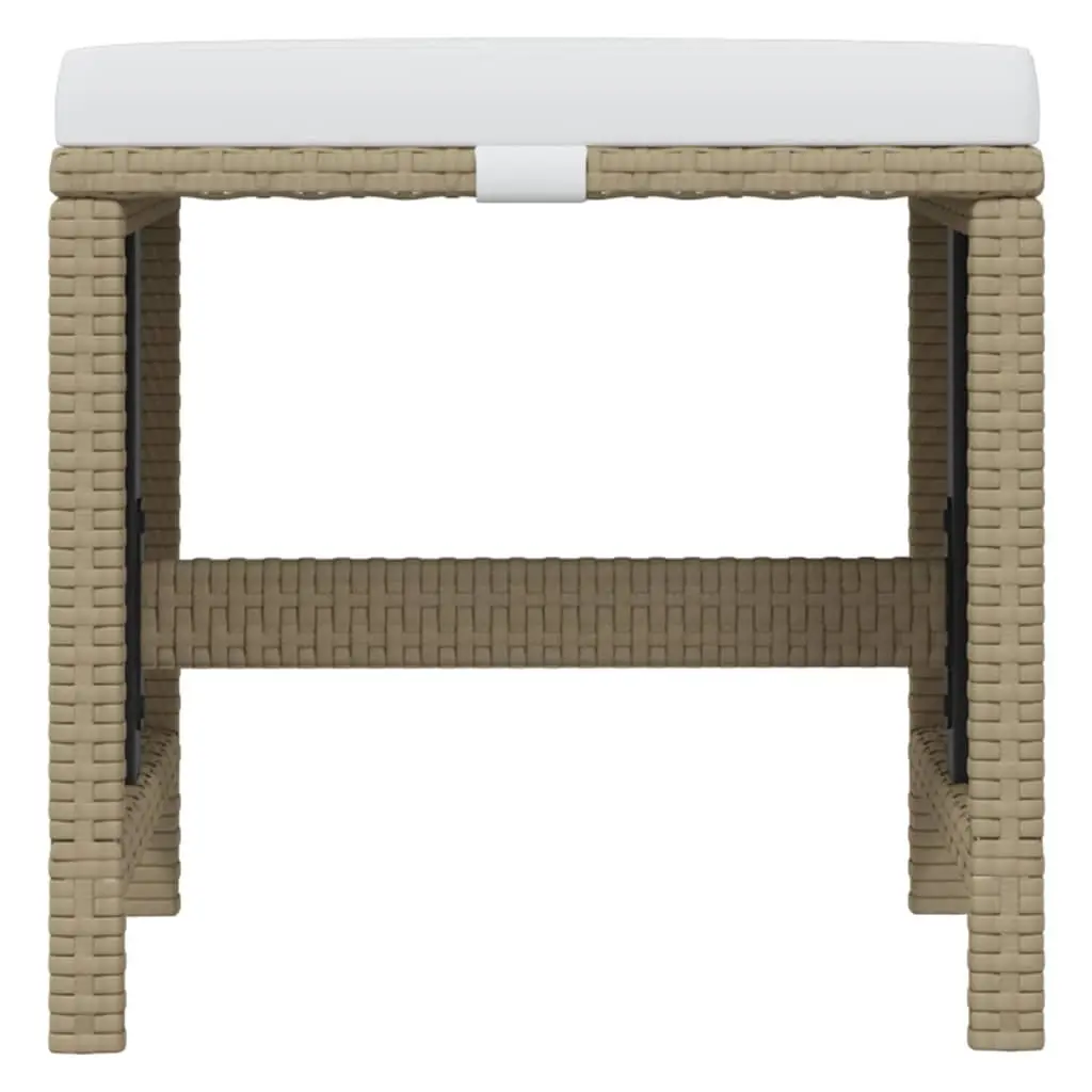 Garden Dining Set PE Rattan 11 Piece Outdoor Furniture Powder Coated Steel Beige Patio Table